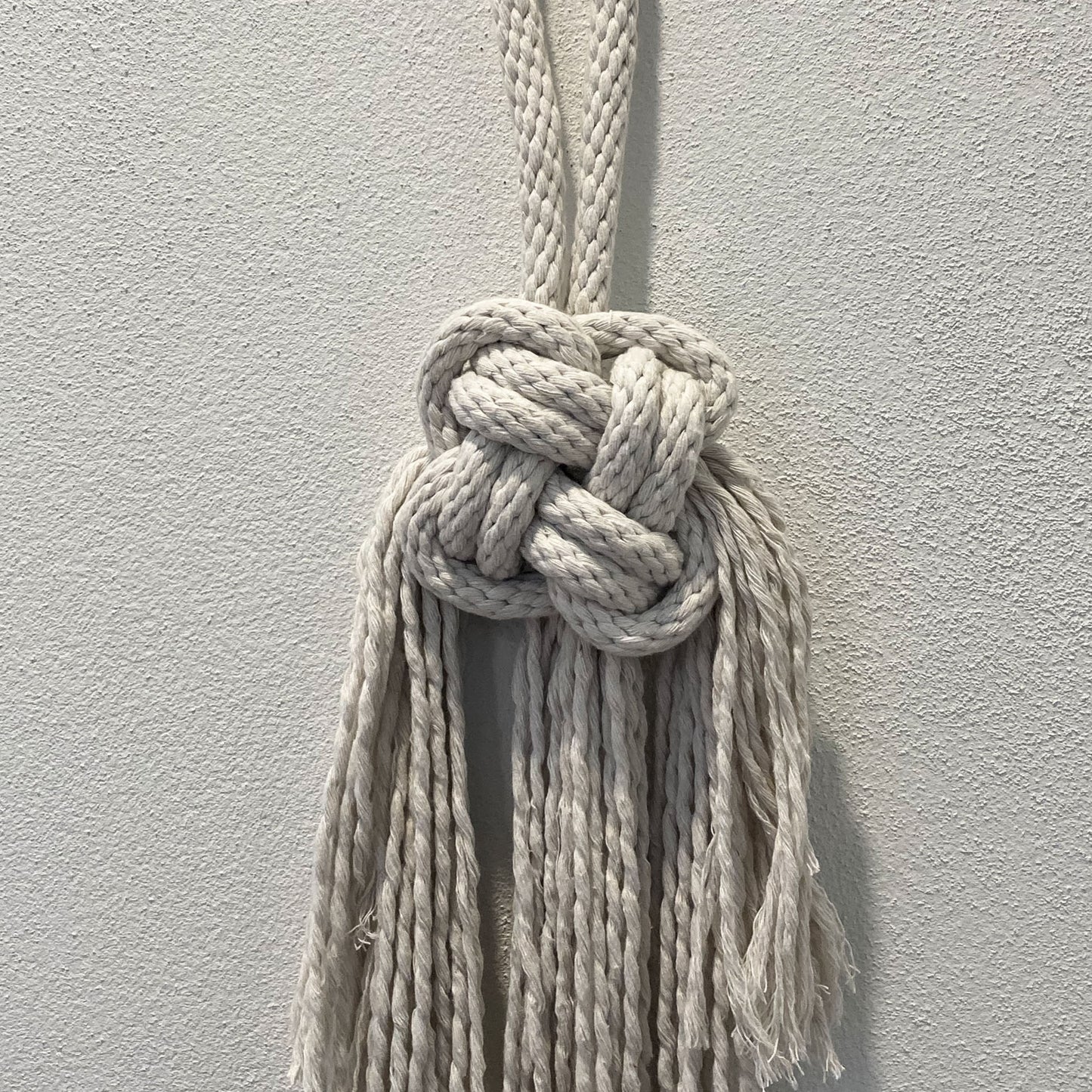 Good Luck knotted wall hanging