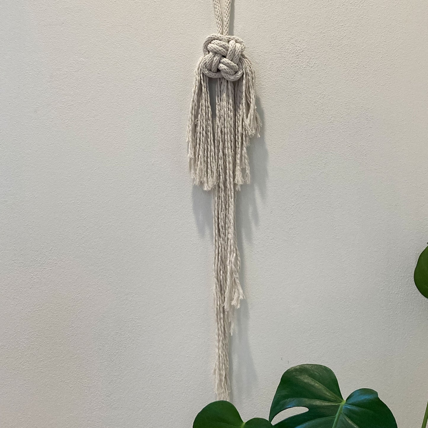 Good Luck knotted wall hanging