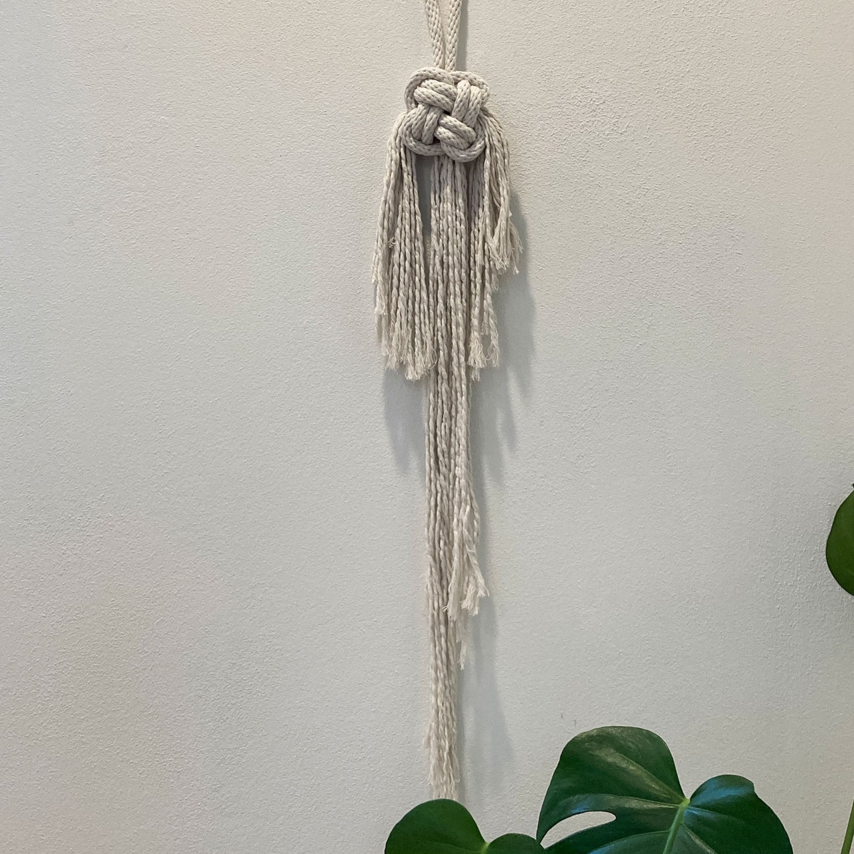 Good Luck knotted wall hanging