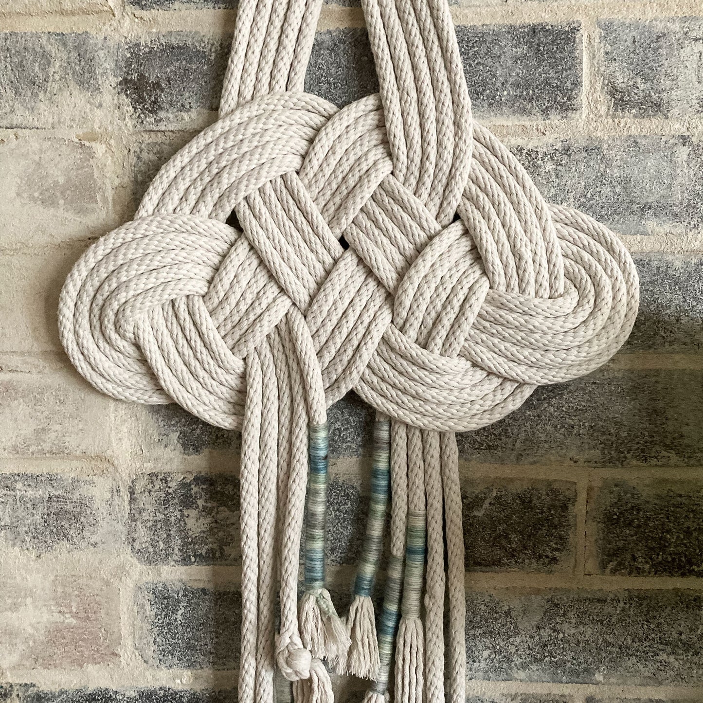cloud knotted wall hanging