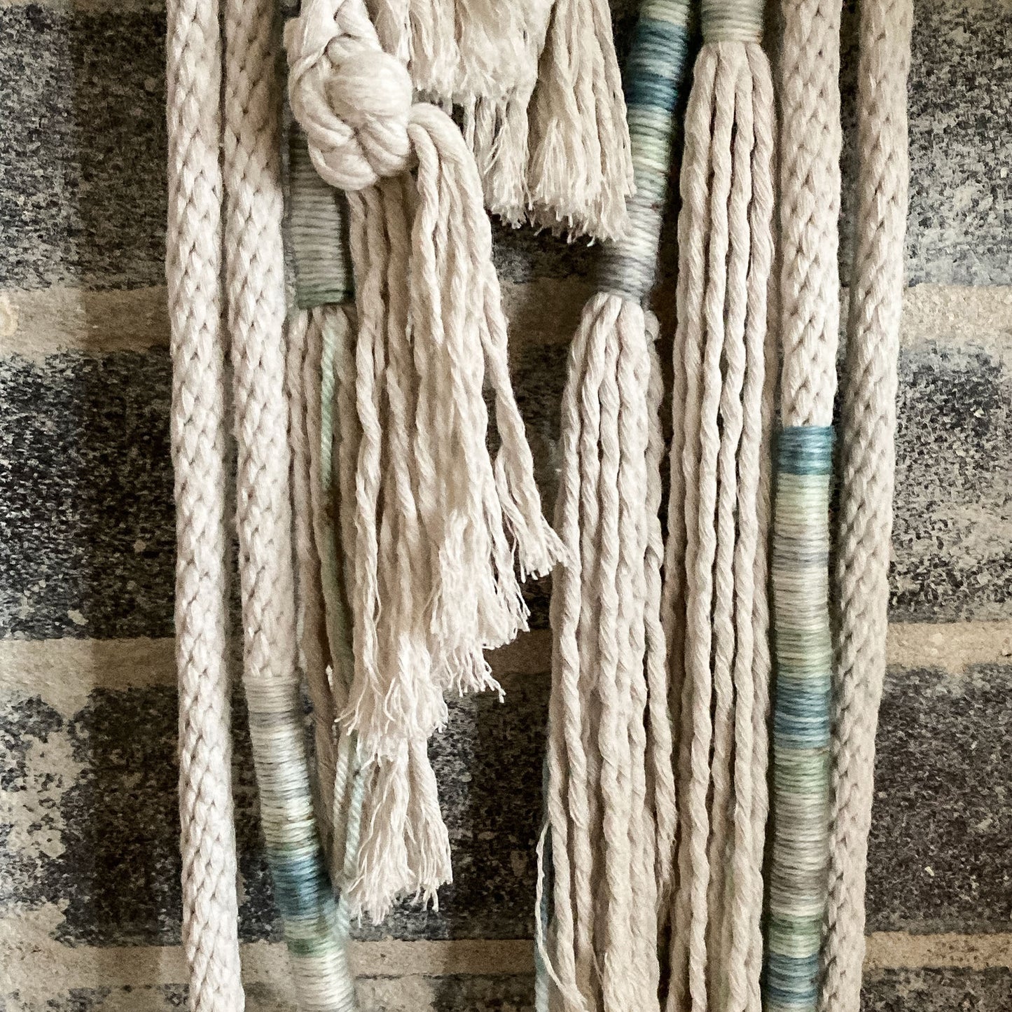 cloud knotted wall hanging
