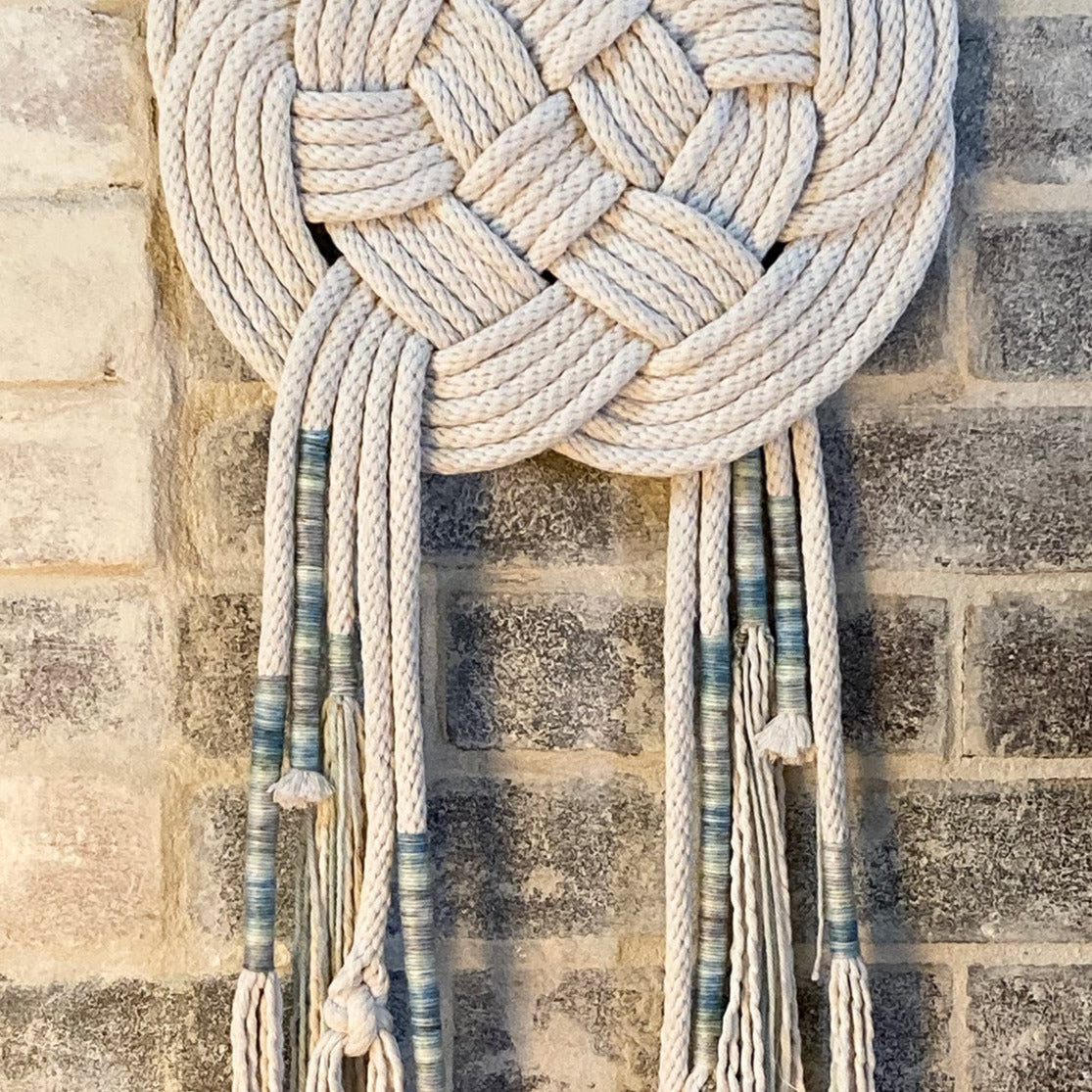 Sun Cycle knotted wall hanging