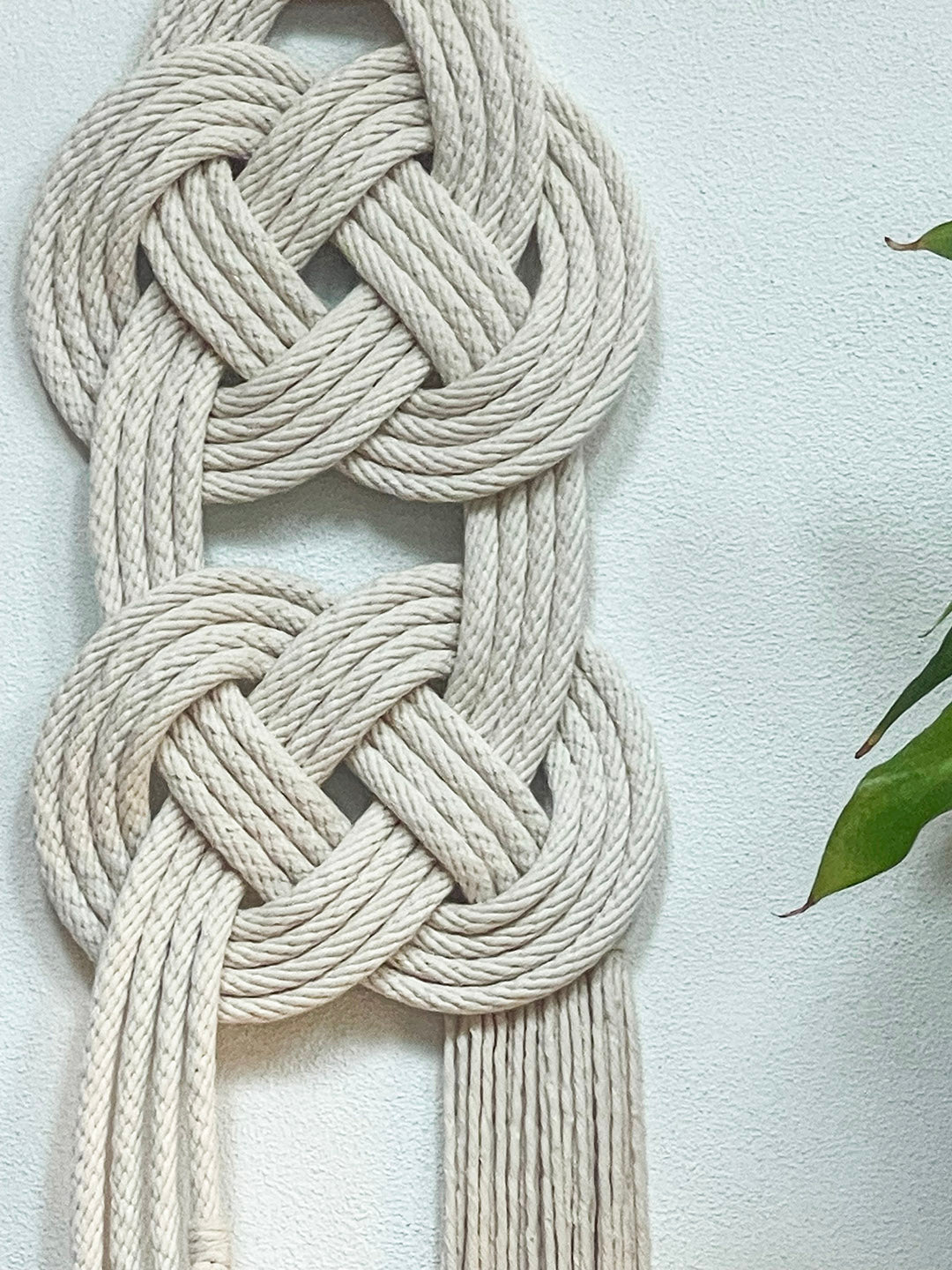 Double Coin knotted wall hanging