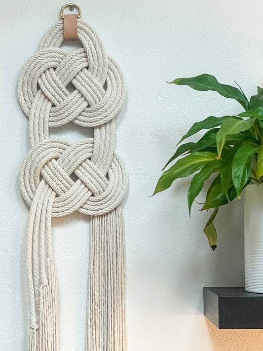 Double Coin knotted wall hanging