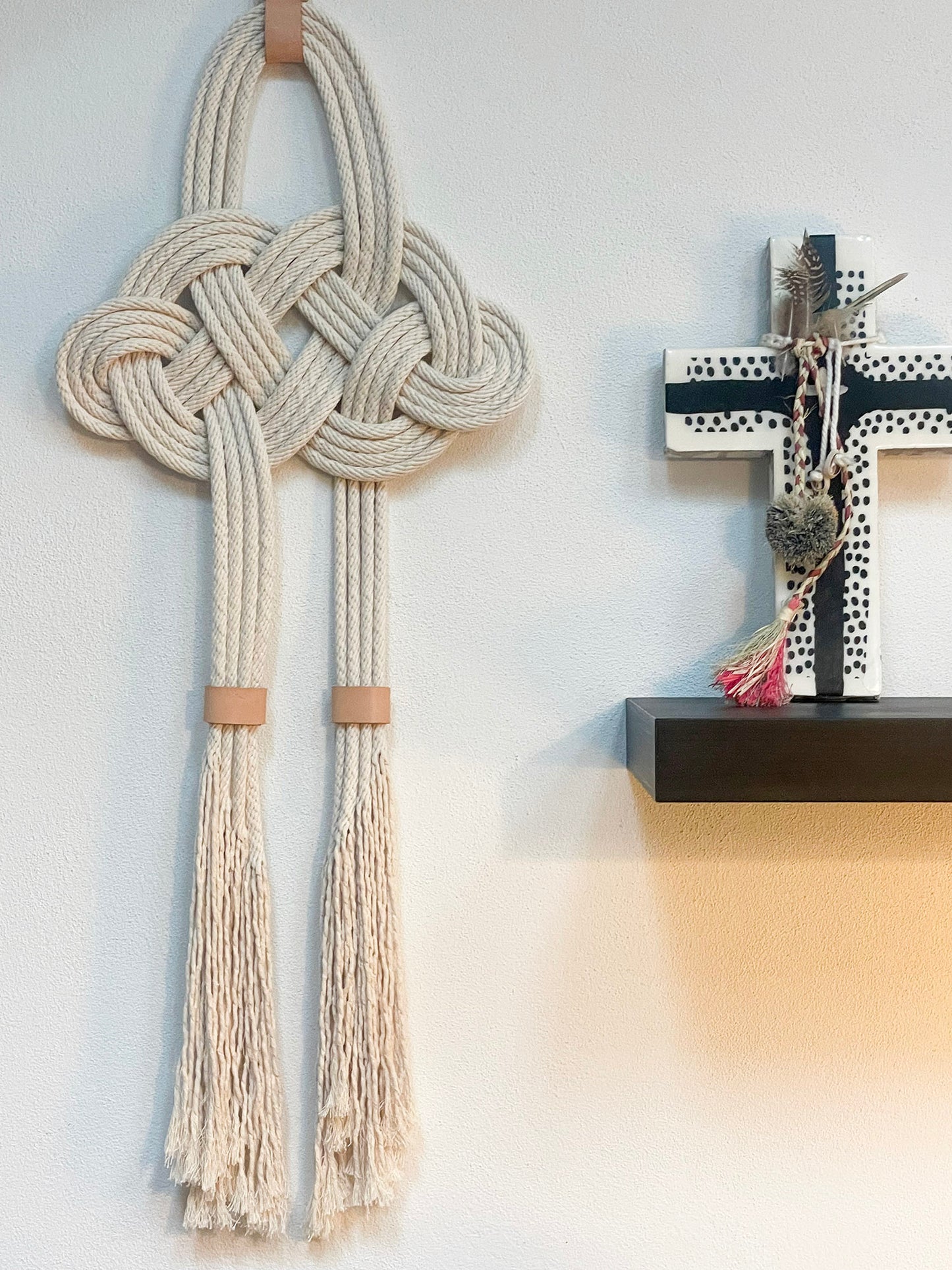 Knotted cloud wall hanging