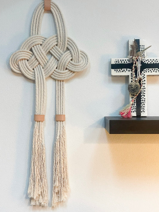 Knotted cloud wall hanging