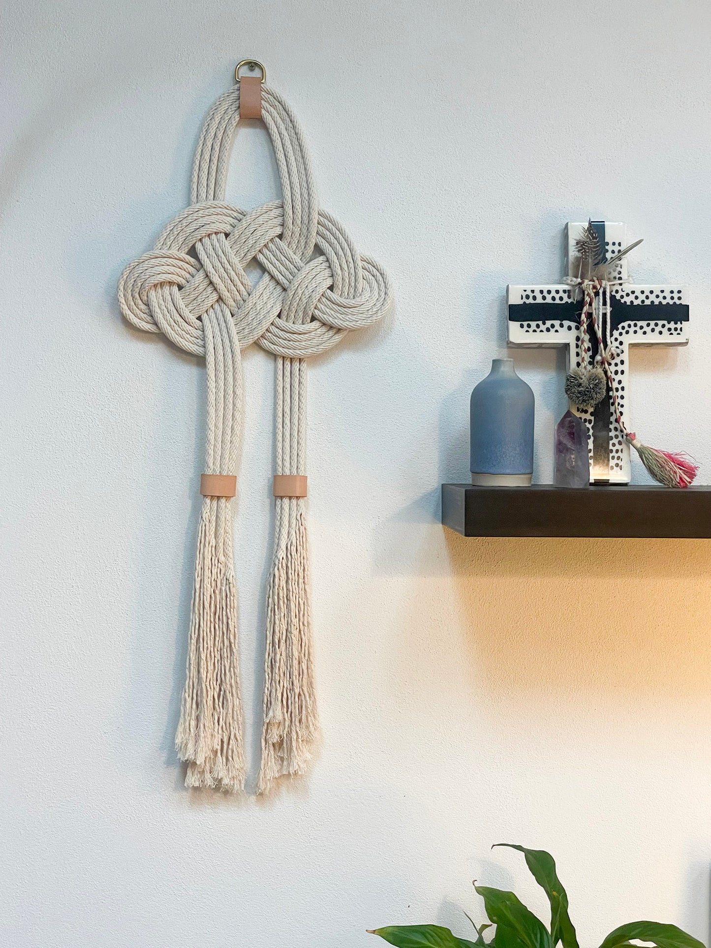 Knotted cloud wall hanging