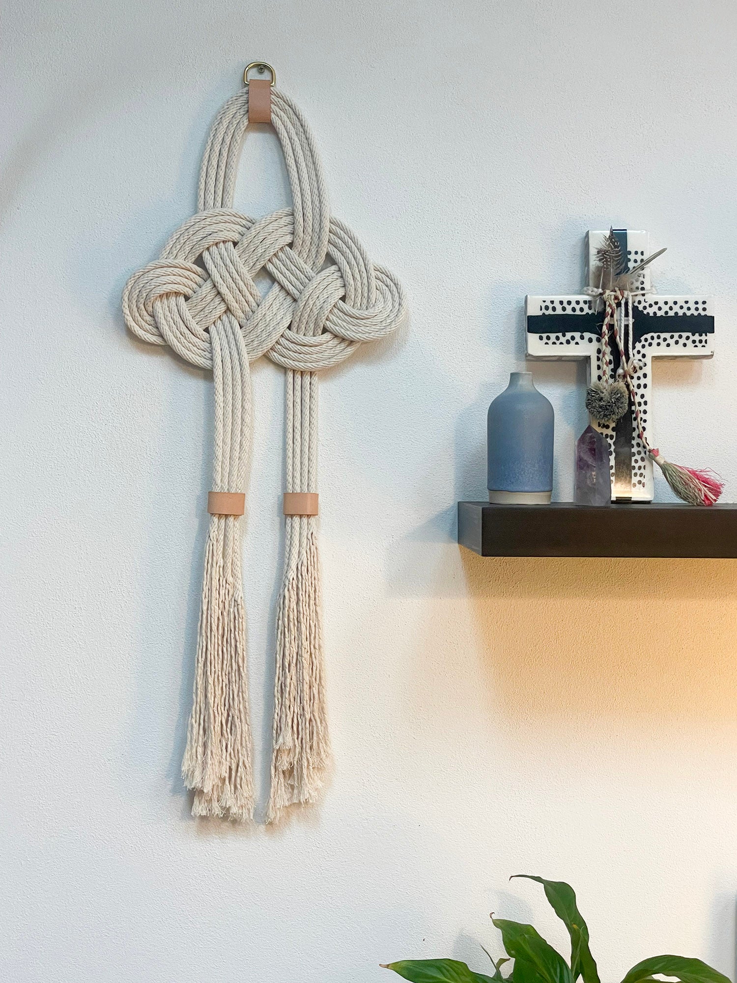 Knotted cloud wall hanging