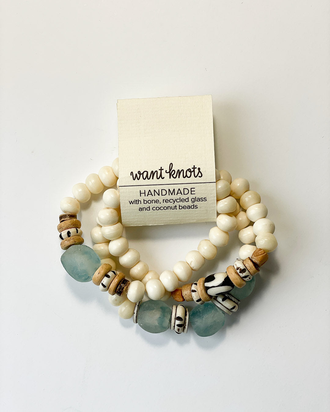 Pale Blue Sea Glass Stack