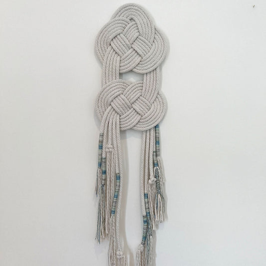 Double Coin knotted wall hanging